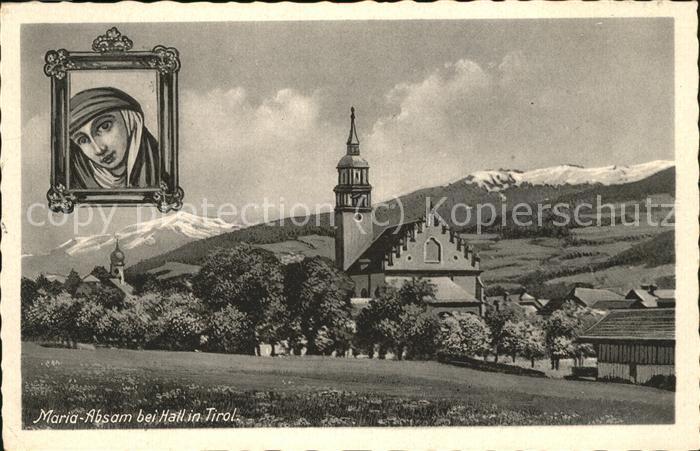 Hall Tirol Maria Absam Kirche und Portrait