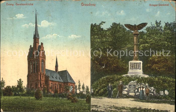 Graudenz Westpreussen Ev Garnisonkirche Kriegerdenkmal Feldpo