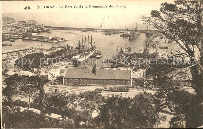 Oran Algerie Le Port vu de la Promenade de Letang