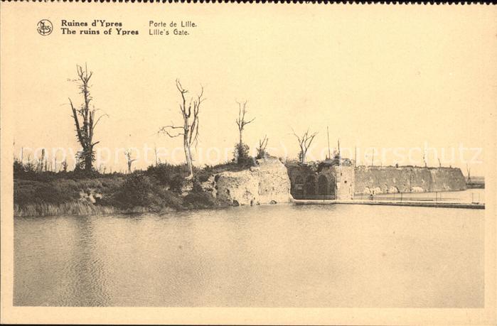 Ypern Ypres Ruines d Ypres Porte de Lille