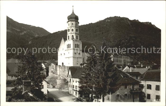 Bludenz Vorarlberg Ortsansicht mit Kirche