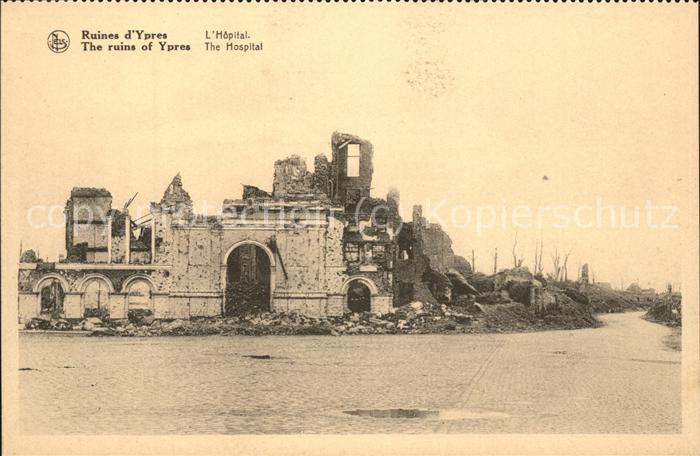 Ypern Ypres Ruines d Ypres l Hopital