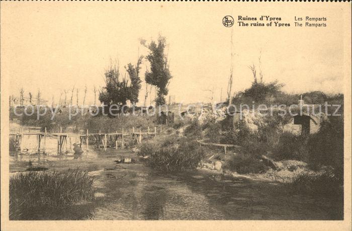 Ypern Ypres Ruines d Ypres Les Remparts
