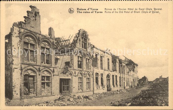Ypern Ypres Ruines d Ypres Ruines de Ancien Hotel de Grand