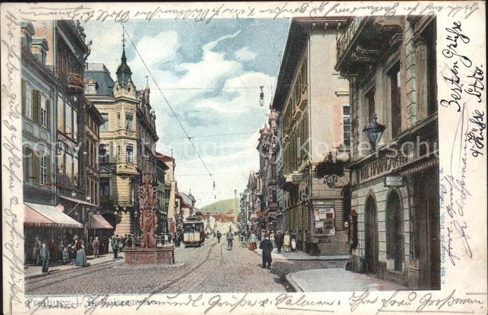 Freiburg Breisgau Kaiserstrasse Goth Brunnen