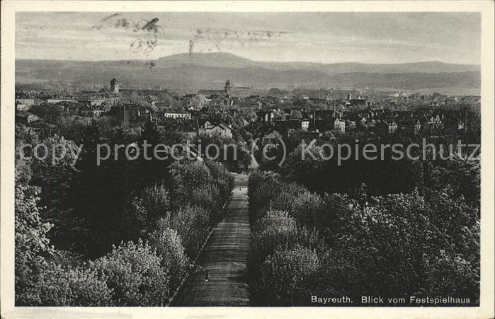 Bayreuth Blick vom Festspielhaus