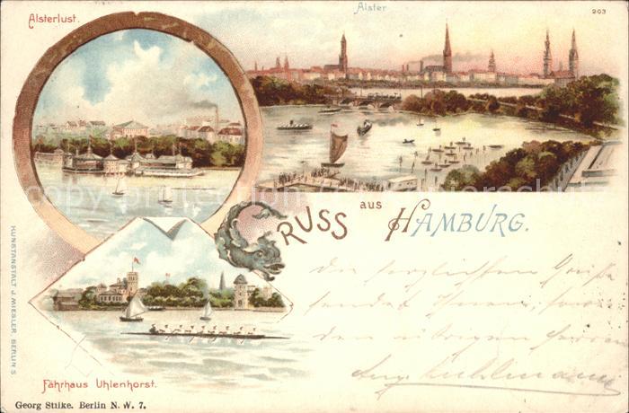 HAMBURG  CITY Alsterlust Alster Faehrhaus Uhlenhorst