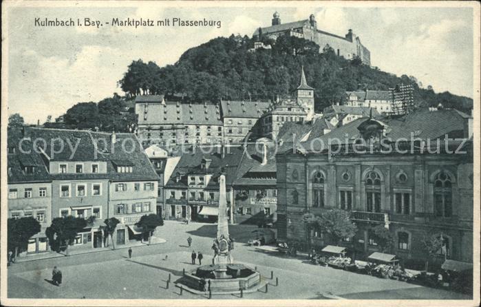 Kulmbach Bayern Marktplatz Plassenburg