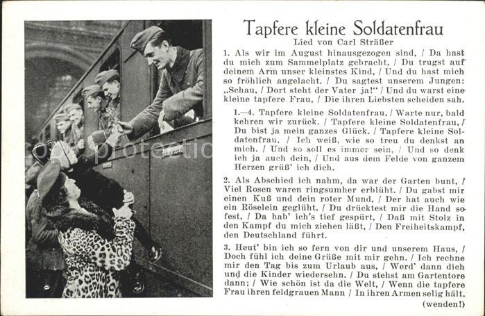 Liederkarte Tapfere kleine Soldatenfrau Carl Sträße