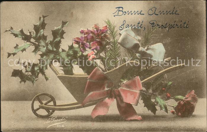 Blumen Rose Schleifen Schubkarre