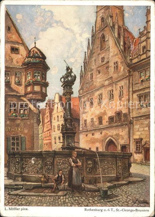 Moessler L. Rothenburg o.d.T. St.-Georgs-Brunnen mi