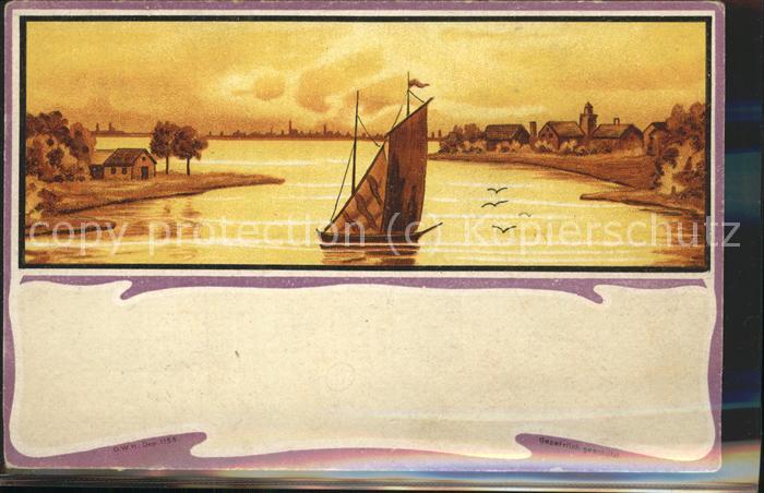 Segelboote Jugenstil