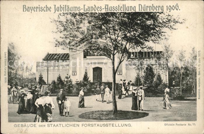 Ausstellung Bayr Landes Nuernberg 1906 Gebäude der staatlichen Forstausstellun