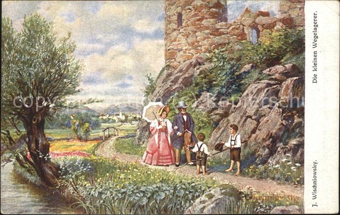 Kuenstlerkarte J. Wischniowsky Nr. 570 Die kleinen Weg