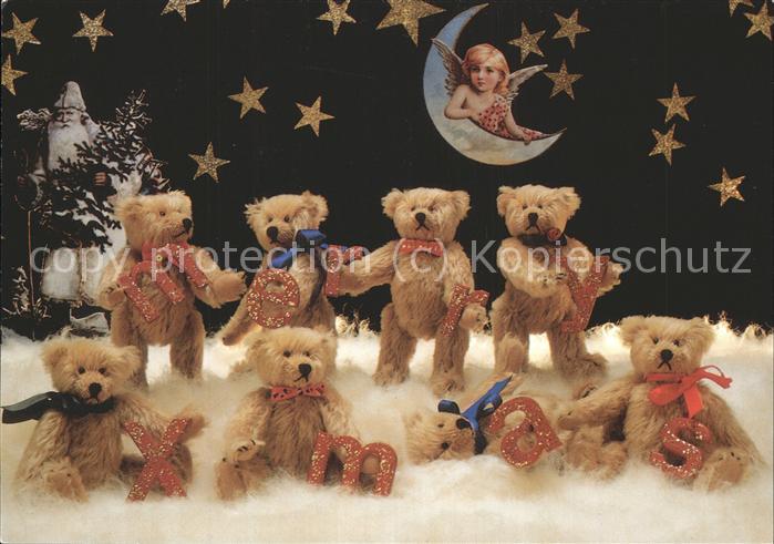 Teddy Teddybaer Teddy-bear Weihnachten Engel Mond Sterne Nikolaus