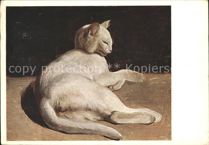 Kuenstlerkarte Theodore Gericault Katze