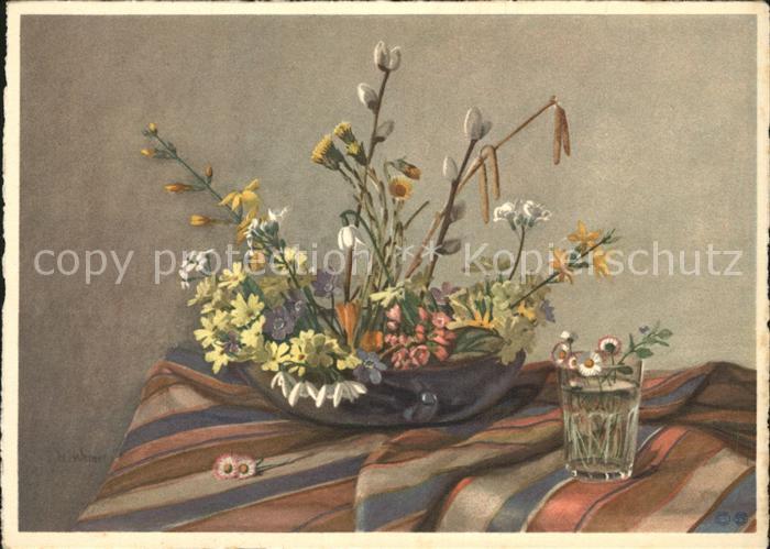 Blumen Weidenkätzchen Schneeglöckchen Künstler