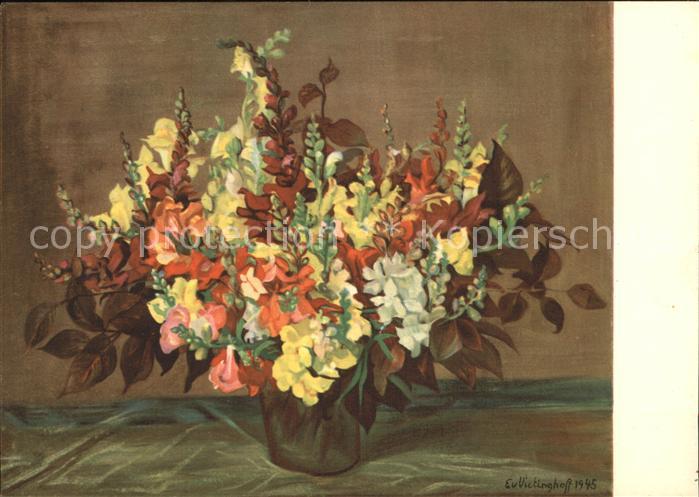 Kuenstlerkarte E. v. Vietinghoff Löwenmäulchen