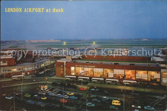 London Airport at dusk