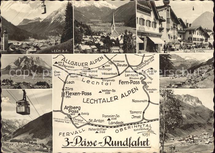Reutte Tirol 3 Paesse Rundfahrt Gebirgspass Kabinenbahn Lech Arlberg Fernpass Fl