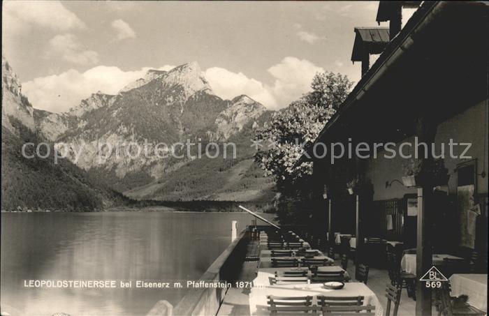 Eisenerz Steiermark Leopoldsteinersee mit Pfaffenstein Hochschwab Gebirge Nieder