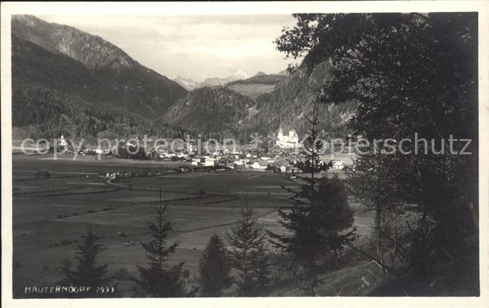 Mauterndorf Gesamtansicht mit Alpenpanorama Waldweg