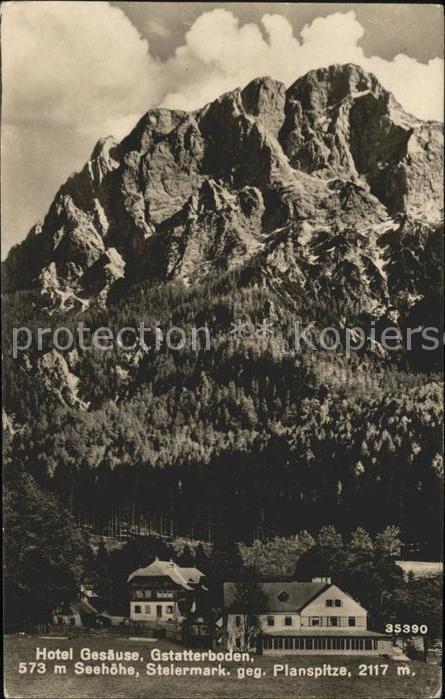 Gstatterboden Hotel Gesaeuse gegen Planspitze Ennstaler Alpen