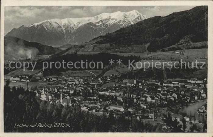 Leoben Panorama gegen Reiting Ennstaler Alpen