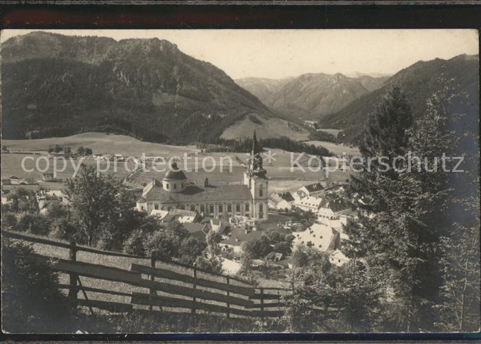 Mariazell Steiermark Teilansicht mit Basilika Alpenpanorama
