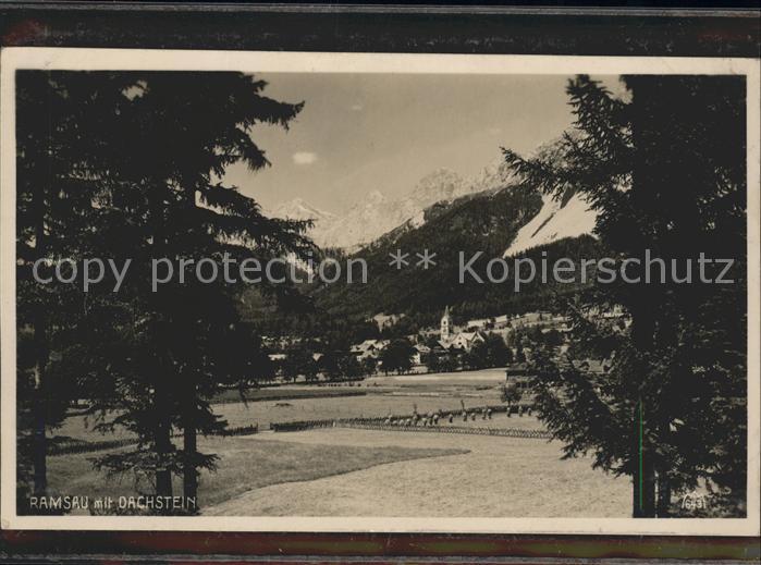 Ramsau Dachstein Steiermark Teilansicht vom Waldrand aus