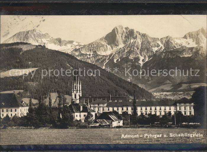 Admont Steiermark Ortsansicht mit Stift Pyhrgas und Schei