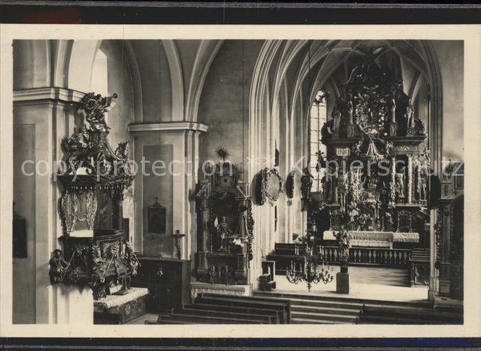 Mariahof Inneres der Kirche Altar Kanzel