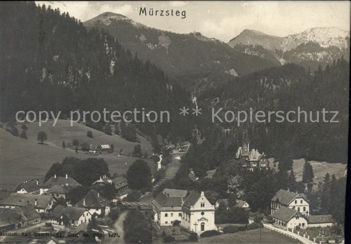 Muerzsteg Teilansicht mit Mürzsteger Alpen