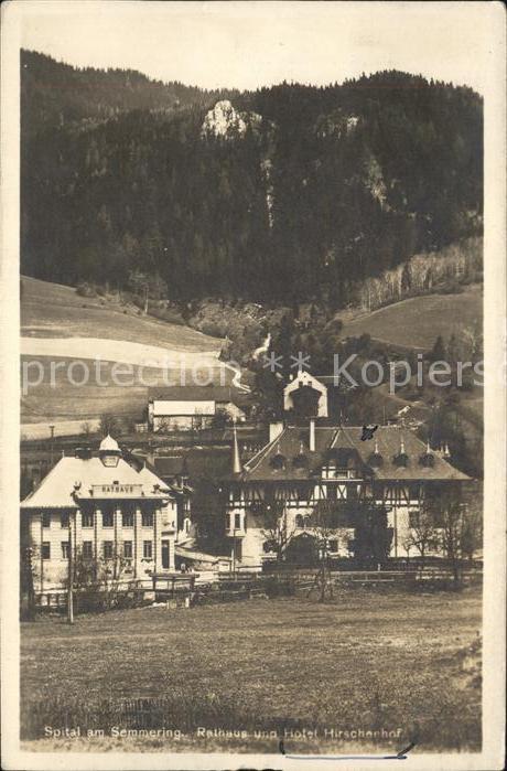 Spital Semmering Steiermark Rathaus und Hotel Hirschenhof