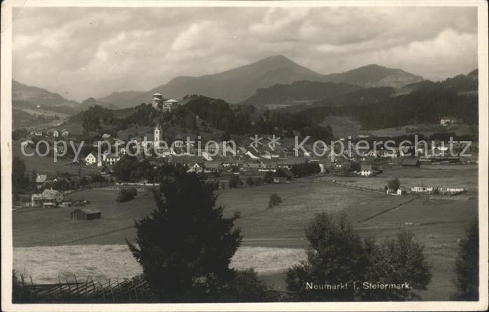 Neumarkt Steiermark Gesamtansicht mit Alpenpanorama