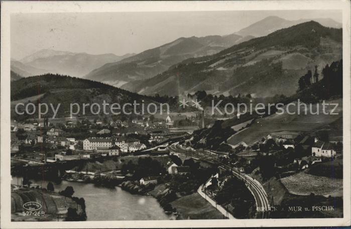Bruck Mur und Pischk Eisenbahn Alpenpanorama