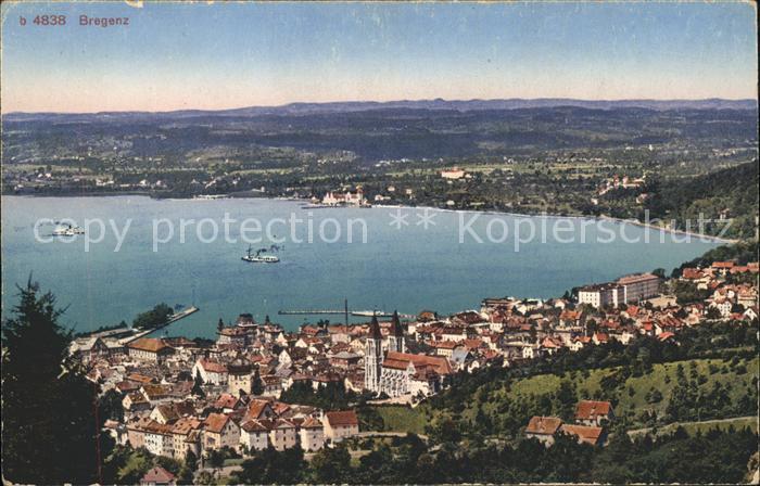 Bregenz Vorarlberg Gesamtansicht Bodensee Hafen Dampfer