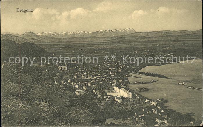 Bregenz Vorarlberg Panorama Bodensee Hafen Rheintal Schweizer Alpen