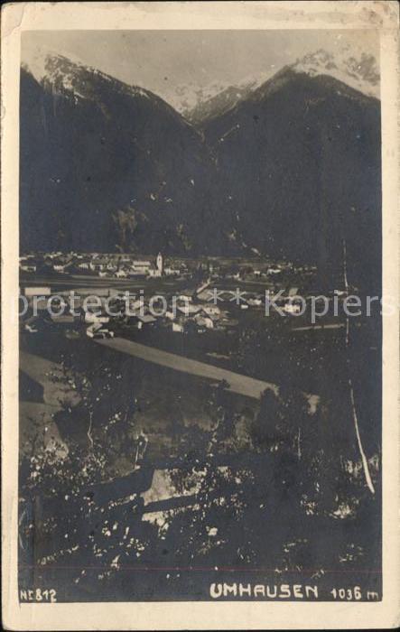 Umhausen Tirol Gesamtansicht mit Alpenblick