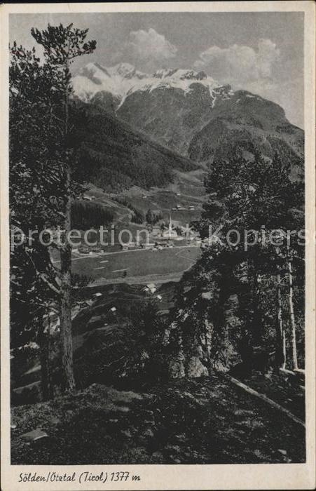 Soelden Blick vom Waldrand
