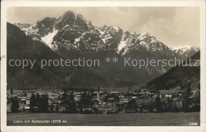 Lienz Tirol Gesamtansicht mit Spitzkofel Lienzer Dolomiten