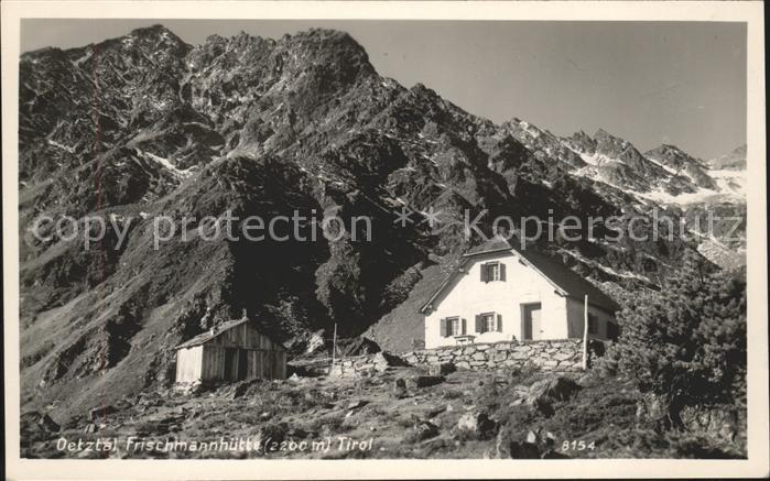 Umhausen Tirol Frischmannhuette am Fundusfeiler Schutzhuette oetztaler Alpen