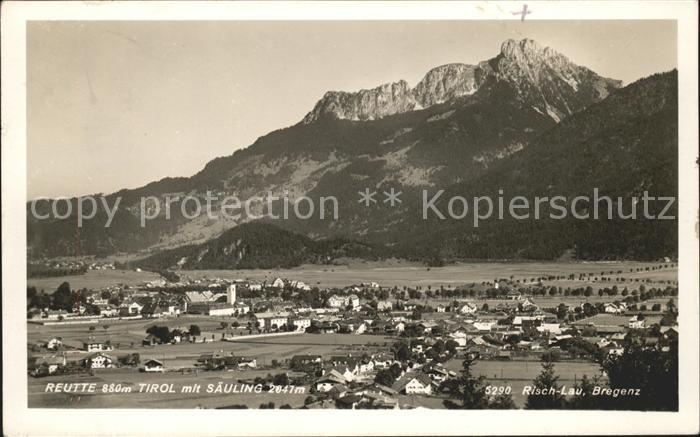 Reutte Tirol Panorama mit Saeuling Ammergauer Alpen
