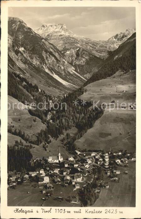 Holzgau Panorama mit Kratzer Allgaeuer Alpen