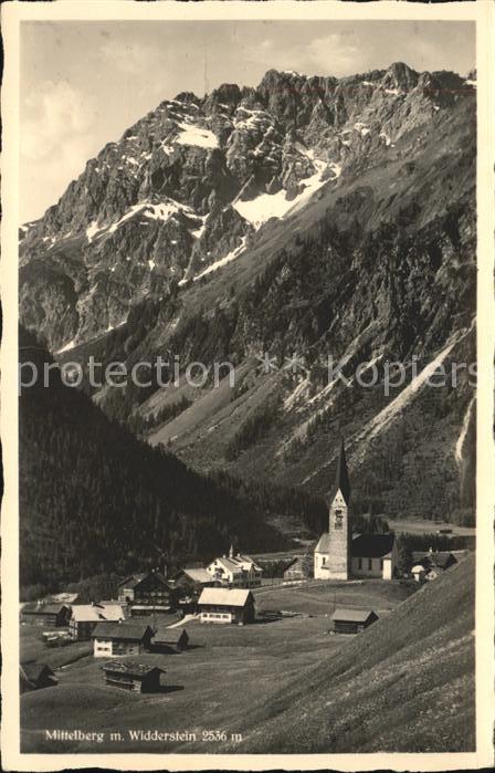 Mittelberg Vorarlberg mit Widderstein Allgaeuer Alpen