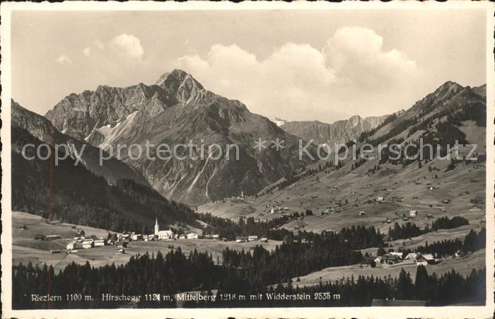 Riezlern Kleinwalsertal Vorarlberg Panorama mit Hirschegg Mittelberg Widderstein