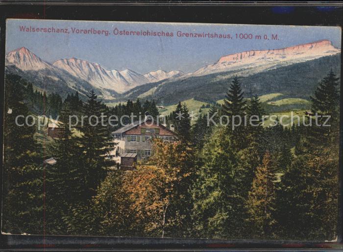 Riezlern Kleinwalsertal Vorarlberg oesterreichisches Grenzwirtshaus Walserschanz
