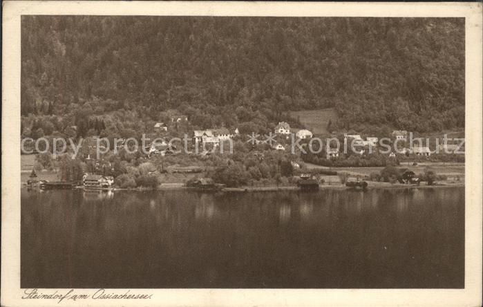 Steindorf Ossiacher See Ortsansicht vom See aus