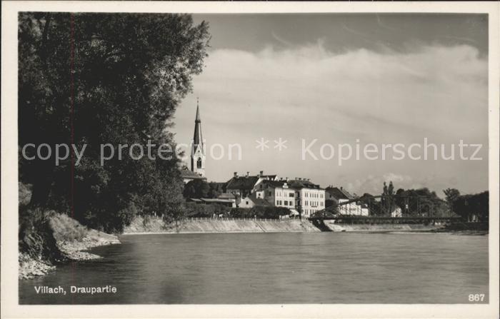 Villach Kaernten Partie an der Drau