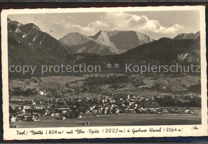 Reutte Tirol Panorama mit Bleispitz und Gartner Wand